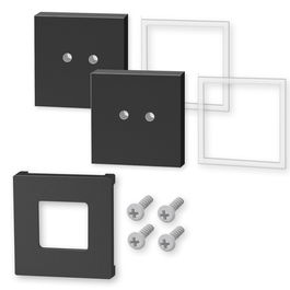Zack Carvo Set 2 Soportes de Pared Negros (6 Unidades) Acabado Negro Medidas 4.2x0.4x4.2 cm